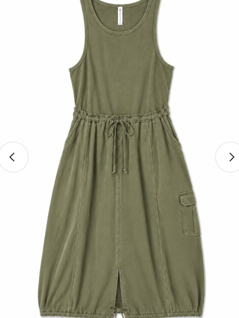 Anthropologie Green Cargo Dress
